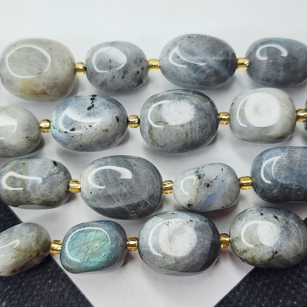 Лабрадор (лабрадорит), крупная галтовка, 12-15 мм, камни овалы, штучно.