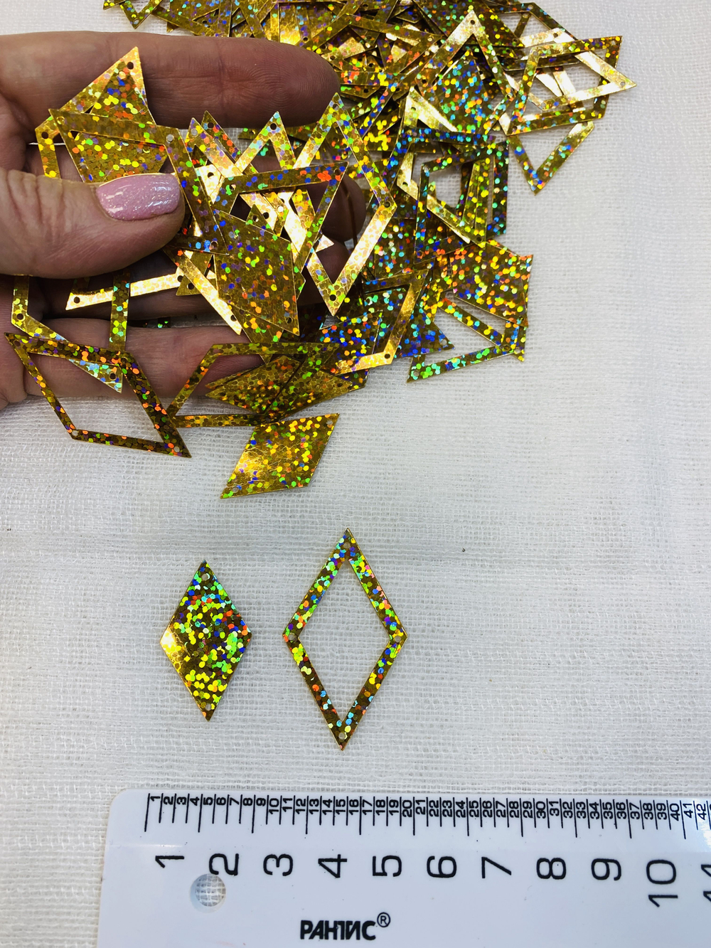 Пайетки ромб 1 уп 25г