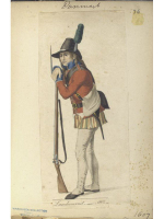 Оловянный солдатик Датский ополченец, 1807 г.