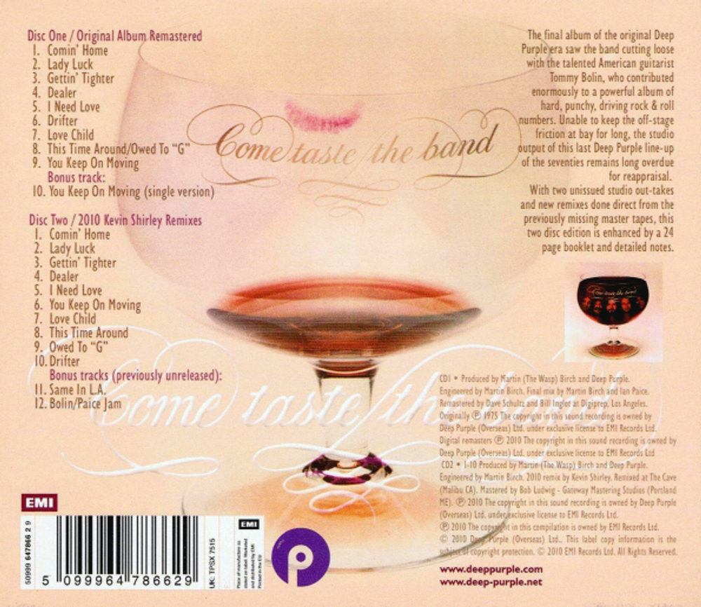 Deep Purple / Come Taste The Band (35th Anniversary Edition)(2CD)