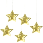 Подвесное украшение «Праздничная атмосфера» 19 см , (5 штук), золото