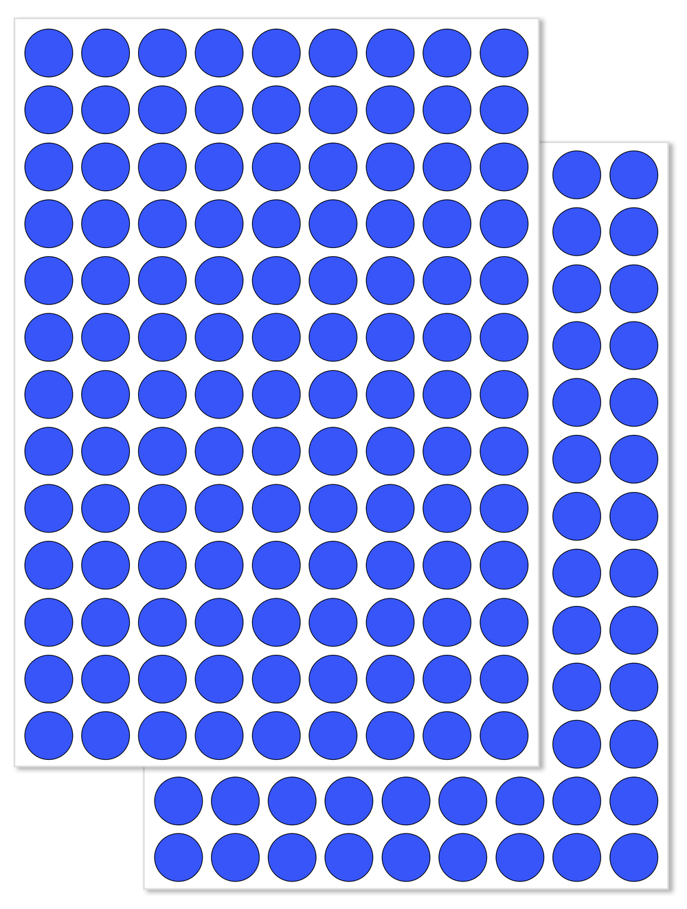 Светло-синие виниловые наклейки для упаковки и маркировки Policomprint M20, 12 мм. 234 шт.