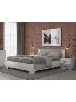 Кровать двухспальная 1,6 NOVA белый-бетон