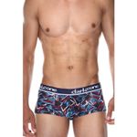 Мужские трусы хипсы темно-синие с принтом DARKZONE DZN3316
