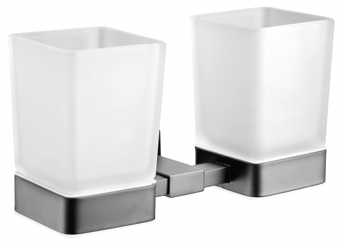 5006-G Стакан ДВОЙНОЙ нас., стеклянная (ГРАФИТ) ViEiR  (20/1шт)