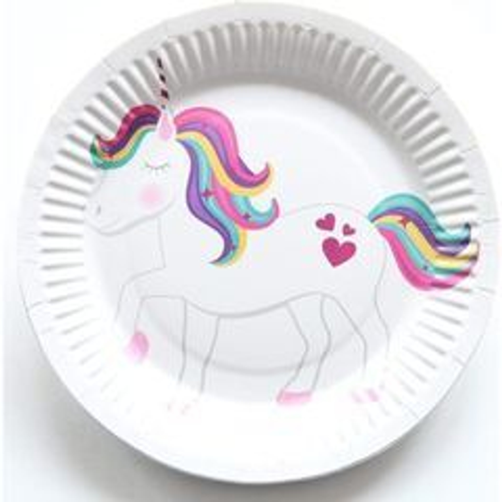 Тарелки "Единорог", 18 см, 10 шт.