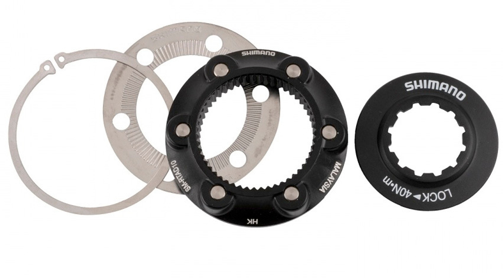 Адаптер диск торм Shimano, переходник, с CenterLock на 6 болт, SM-RTAD10