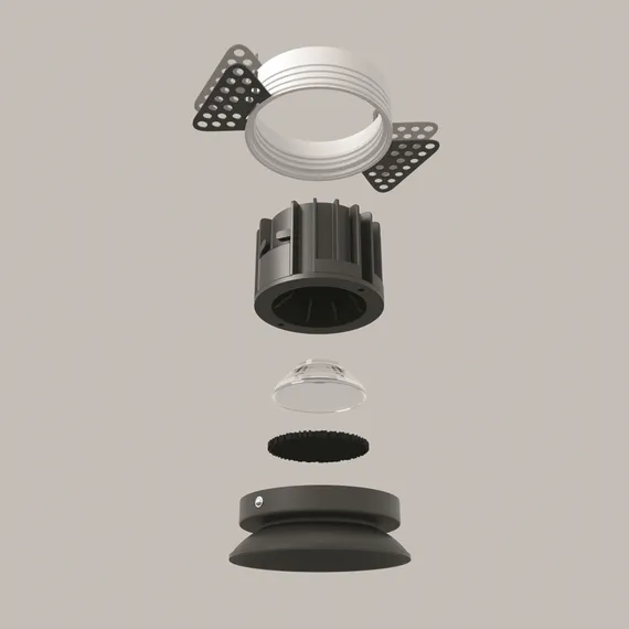 Встраиваемый светильник Раунд / Round 12 Вт 3000 К 50° Technical dl058-12w3k-trs-b