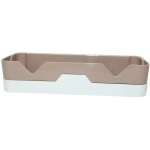 Полка многофункциональная прямая беж/бел