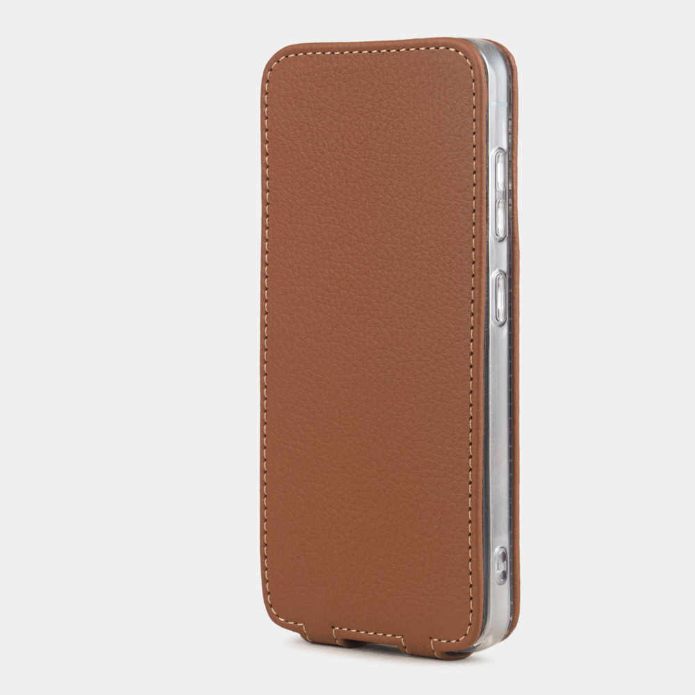 Чехол для Samsung Galaxy S25 из кожи теленка, цвета карамель