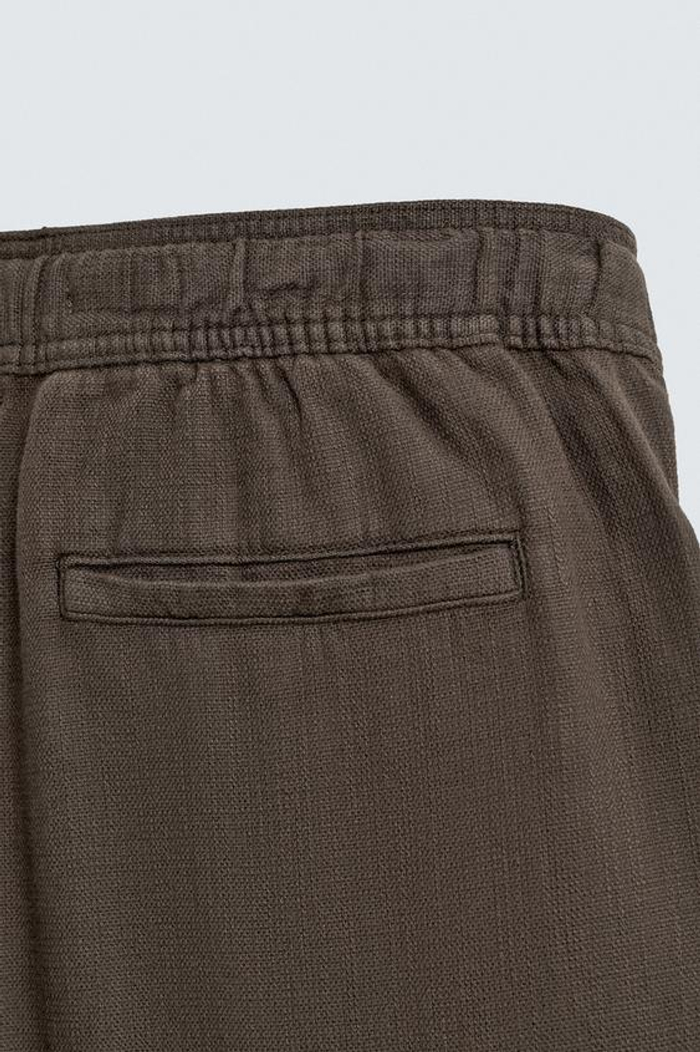 ZARA БРЮКИ RELAXED FIT С РЕЛЬЕФНОЙ СТРУКТУРОЙ, КОРИЧНЕВЫЙ