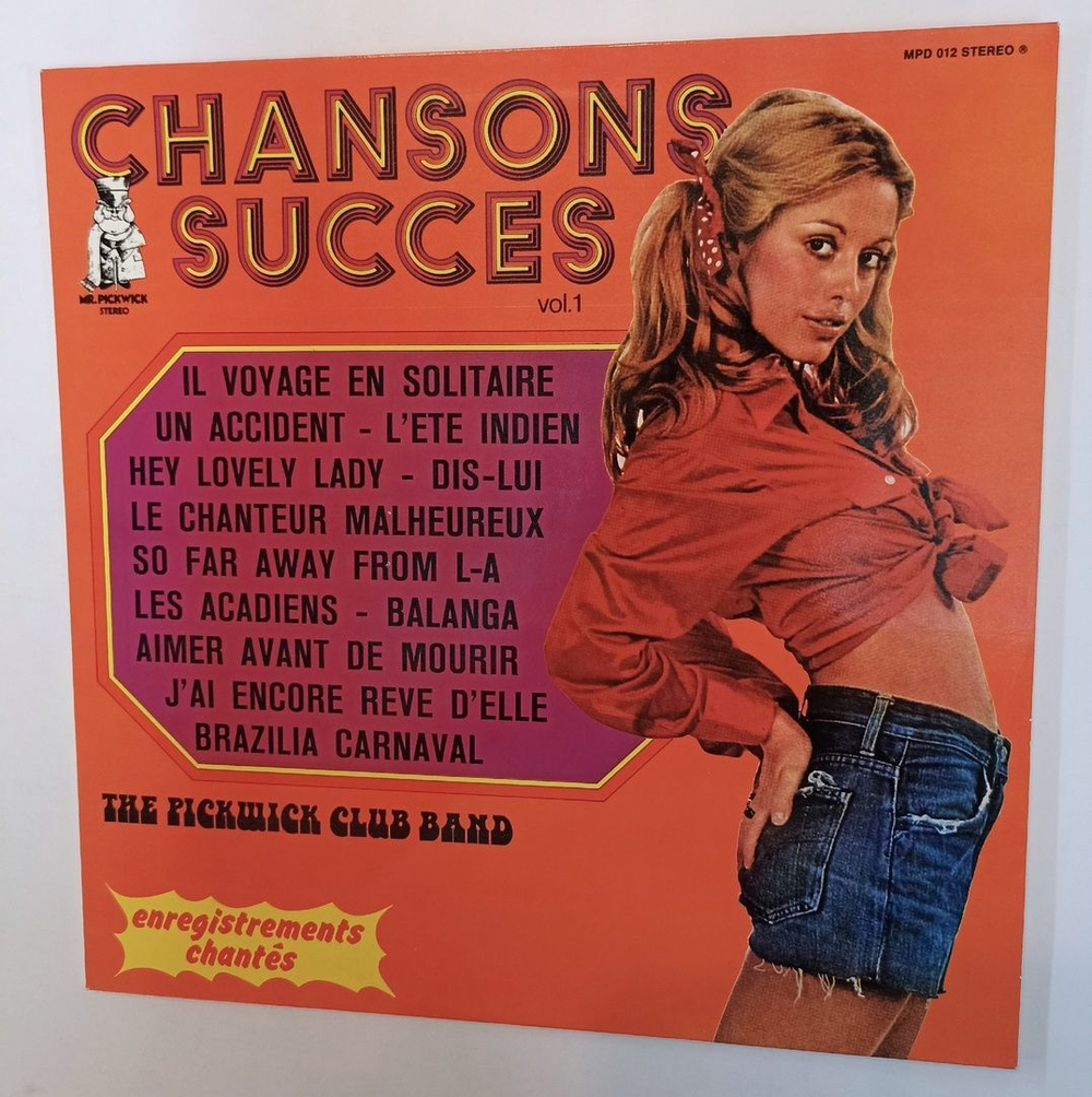 Винтажная виниловая пластинка LP The Pickwick Club Band Chansons Succes Vol.1 (France 1975)
