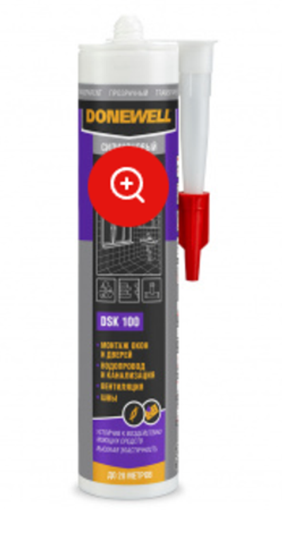 154_ Герметик силиконовый универсальный DONEWELL прозрачный арт. DSK 100, ш/к 4606445039665 260 мл