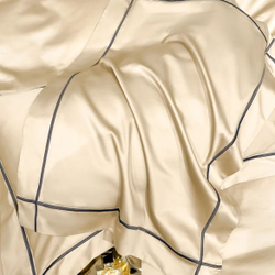 ZEPHYR HOME КПБ Двуспалка ЕВРО Мако-Сатин 100s Желтый с серым