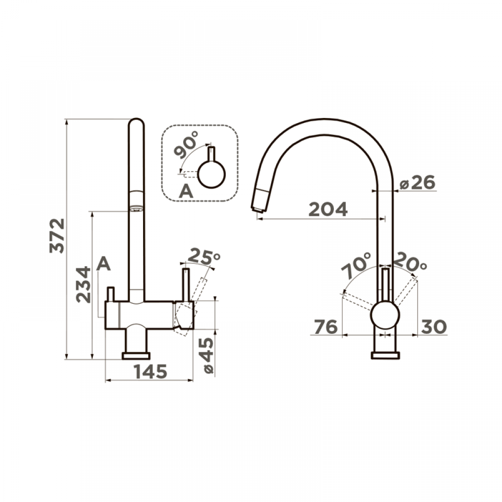 Кухонный смеситель Omoikiri Yamada-AB