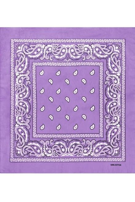 Бандана лиловая пейсли огурцы