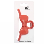 Заколка-краб для волос на блистере «Magic Gloss», бантик, микс 6 цветов, 11см