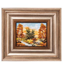 AMB-04/39 Картина «Природное очарование» (с янтарной крошкой) L-18см