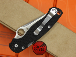 Нож Spyderco ParaMilitary 2 Salt TANTO BLACK - фрезеровка скоба, клинок танто