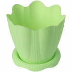 Горшок для цветов пластиковый 3л d-20см «Эдельвейс» с поддоном колор С192К