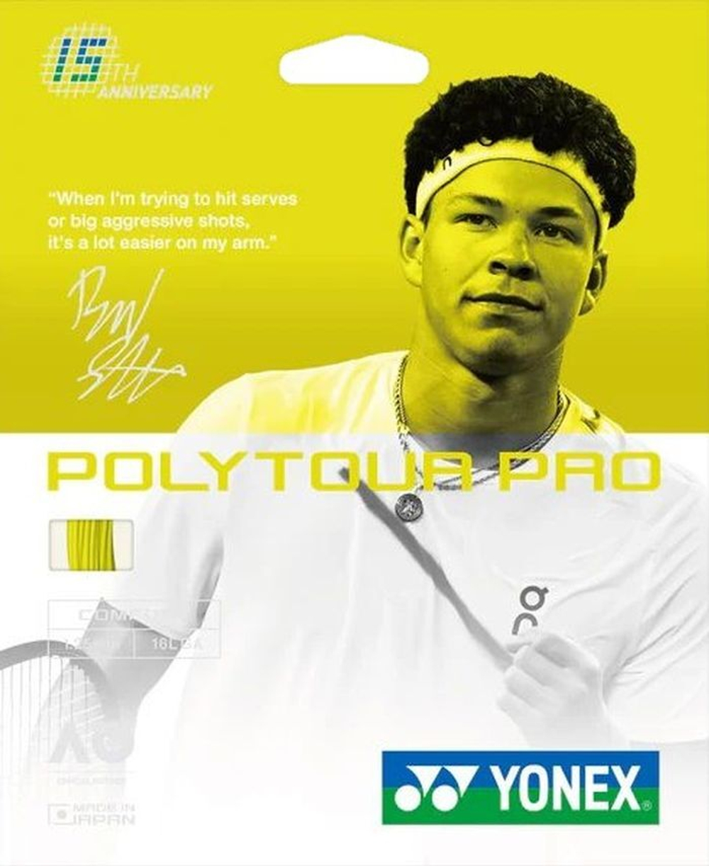 Теннисные струны Yonex Poly Tour Pro Limited Edition (12 м) - желтые