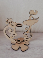 Декоративная деревянная подставка для светильника, под металлическую трубку 16мм