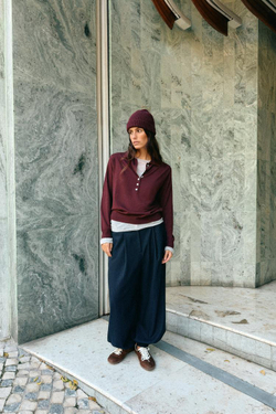 ZARA ОДНОТОННОЕ ПОЛО, ГРАНАТОВЫЙ