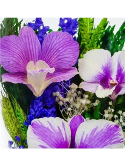 натуральные цветы в стекле, вакуум 04.09