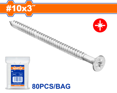 Шуруп по дереву с двойной потайной головкой и двойной резьбой