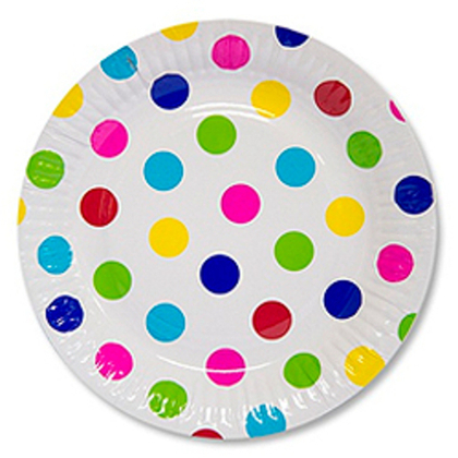 Тарелка-бум-Горошек-мульти-23см-6шт