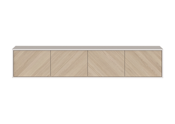 Тумба Fjord 4 двери подвесная (белая)