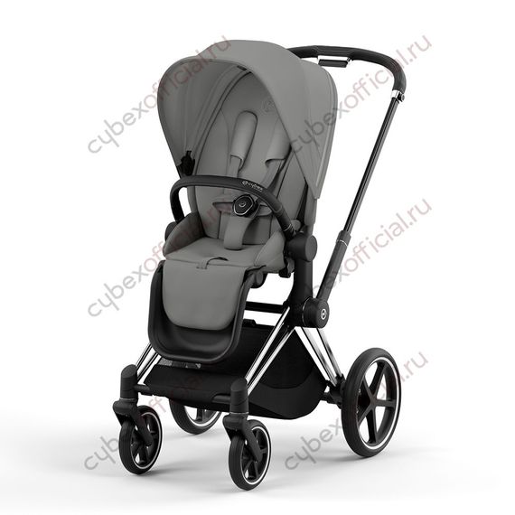 Прогулочная коляска Cybex Priam IV Mirage Grey шасси Chrome Black