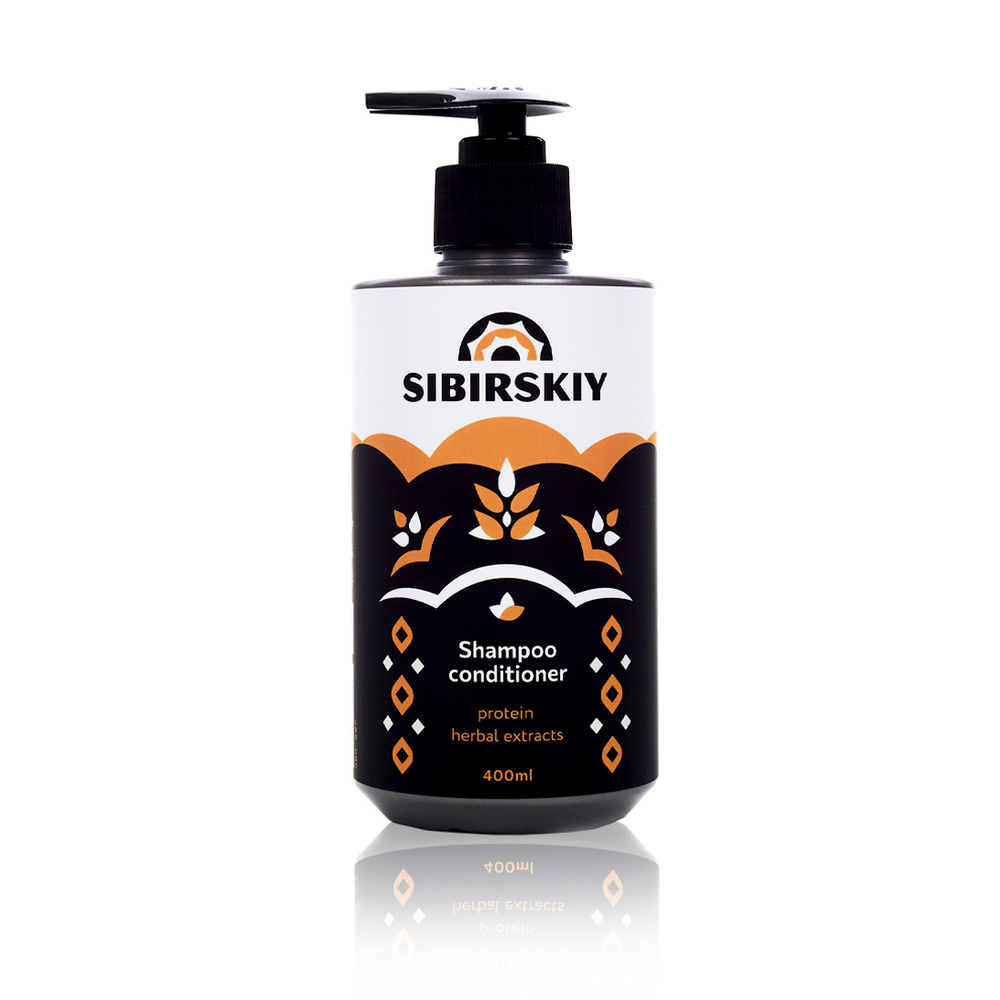 Сибирский. Шампунь-кондиционер с протеинами пшеницы, пантенолом и натуральным бетаином 400 мл
