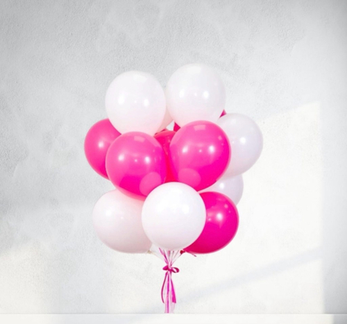 Связка шаров "Розовая нежность" 20 шаров с гелием