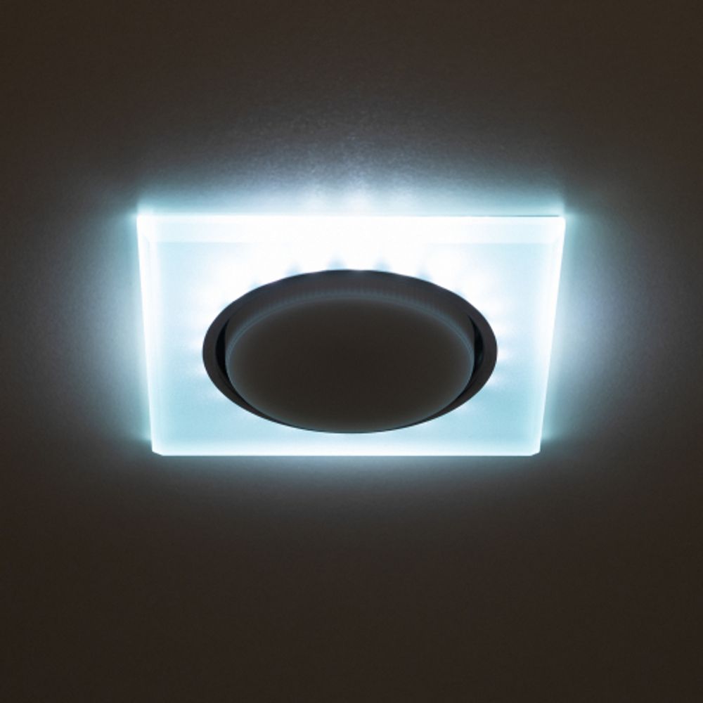 Встраиваемый светильник со светодиодной подсветкой ЭРА DK LD50 FR GX53 белый матовый