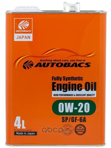 AUTOBACS Engine Oil 0W-20 SP / GF-6A Масло моторное синтетическое