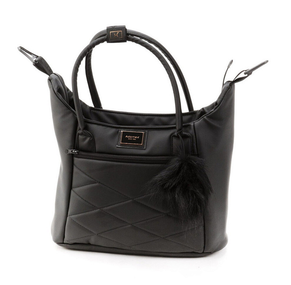 Детская коляска Adamex Quantum Star Deluxe 2 в 1 Q-STAR101-K (ЧЕРН.КОЖА+РОЗОВ.ЗОЛОТО РАМА)