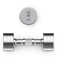 Гантель UNIX Fit PRO круглая хромированная 3 кг, 2 шт.