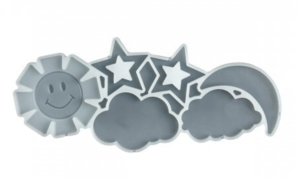 Силиконовая форма для леденцов «Солнце, луна, облака»