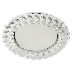 DK84 CH/WH Светильник ЭРА под лампу Gx53, 220V,13W, хром/прозрачный | Встраиваемые светильники Для ламп GX53