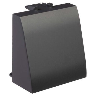 Вывод кабеля модульный "Avanti", "Черный матовый", 2 модуля