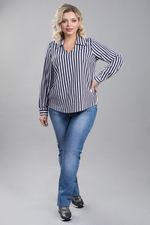 Блузка 1172 синие полоски Novita (Акция)