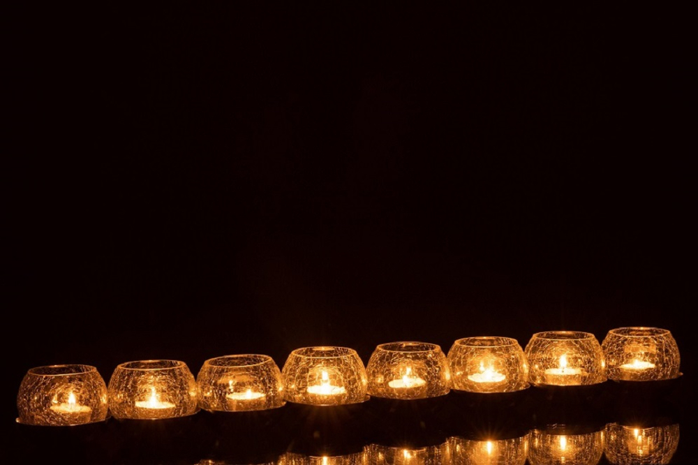 Подсвечник "Кракле" 71x9x7,5см Сталь,стекло