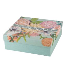 Набор тарелок 4 шт "Flowers" d=19см (фарфор) (подарочная упаковка)