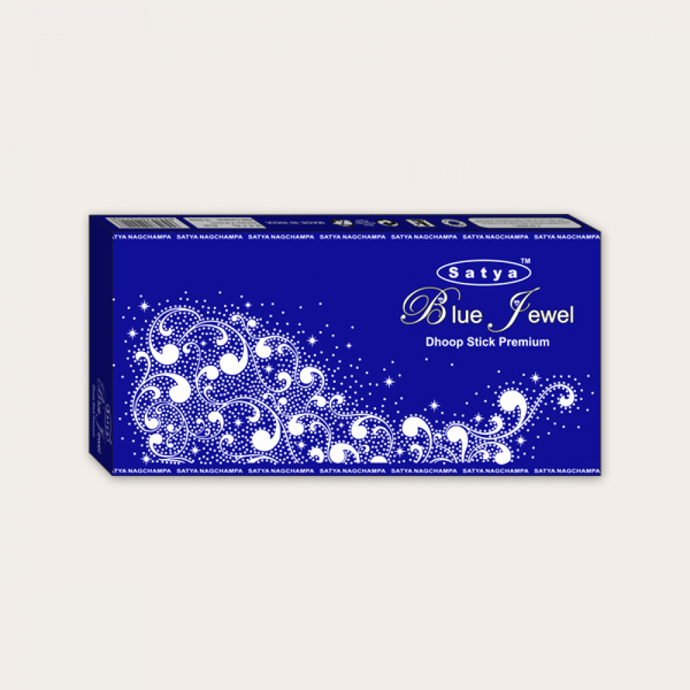 SATYA Blue Jewel Dhoop Sticks Благовония безосновные Голубая Драгоценность 20шт