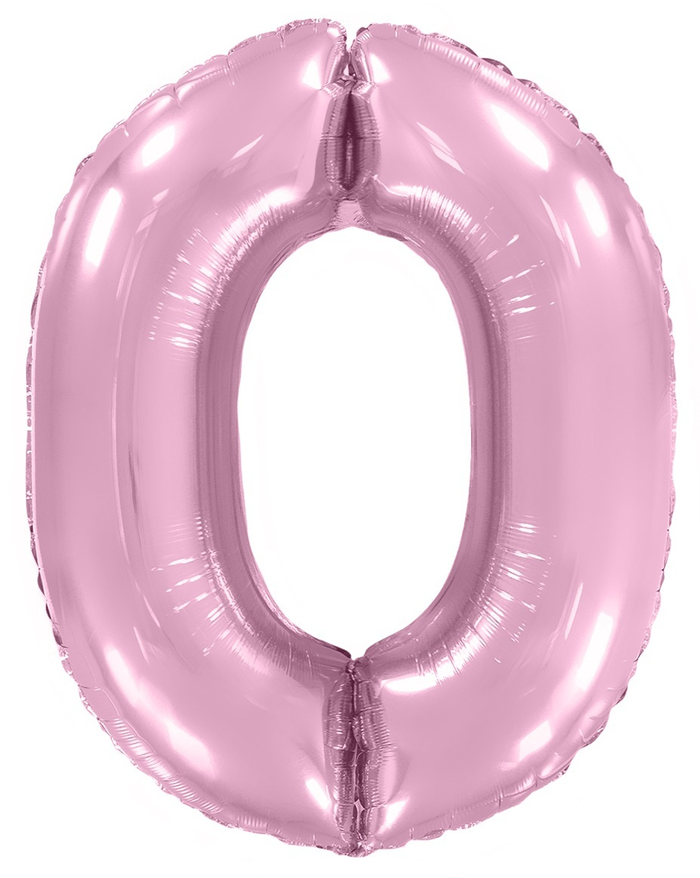 Шар (40""/102 см) Цифра, 0, Розовый, Макарунс, 1 шт. Ж71