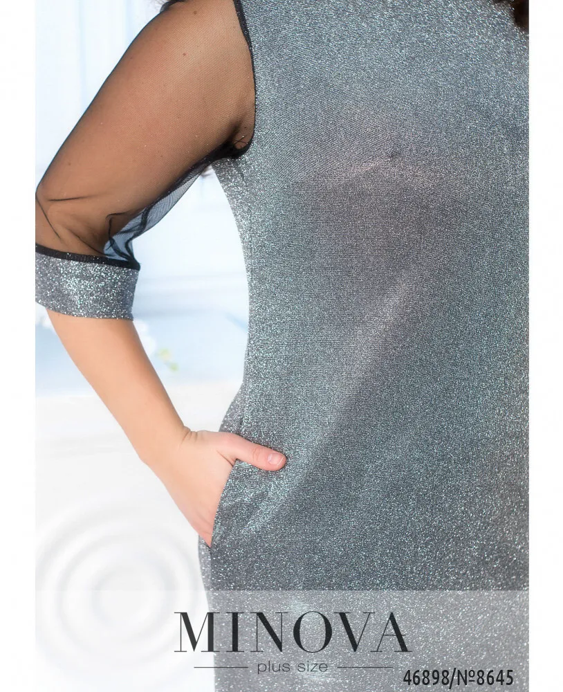 Платье 8645-темно-серый Minova