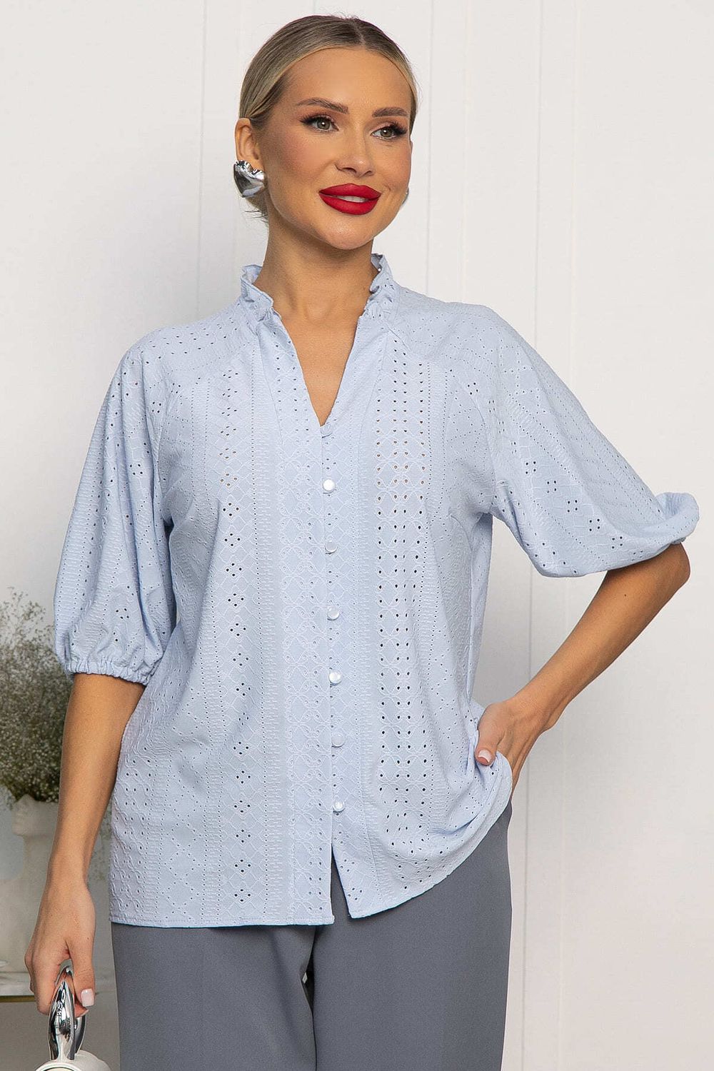 Блуза Люция (голубая) Б14289-45М LT Collection