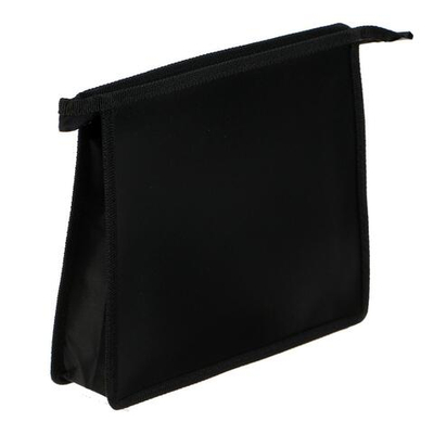 Папка пластиковая А5, 230 х 190 х 55 мм, молния сверху, Calligrata Офис , ПМ-А5-00, 0,5 мм, цветная, текстура песок , чёрная