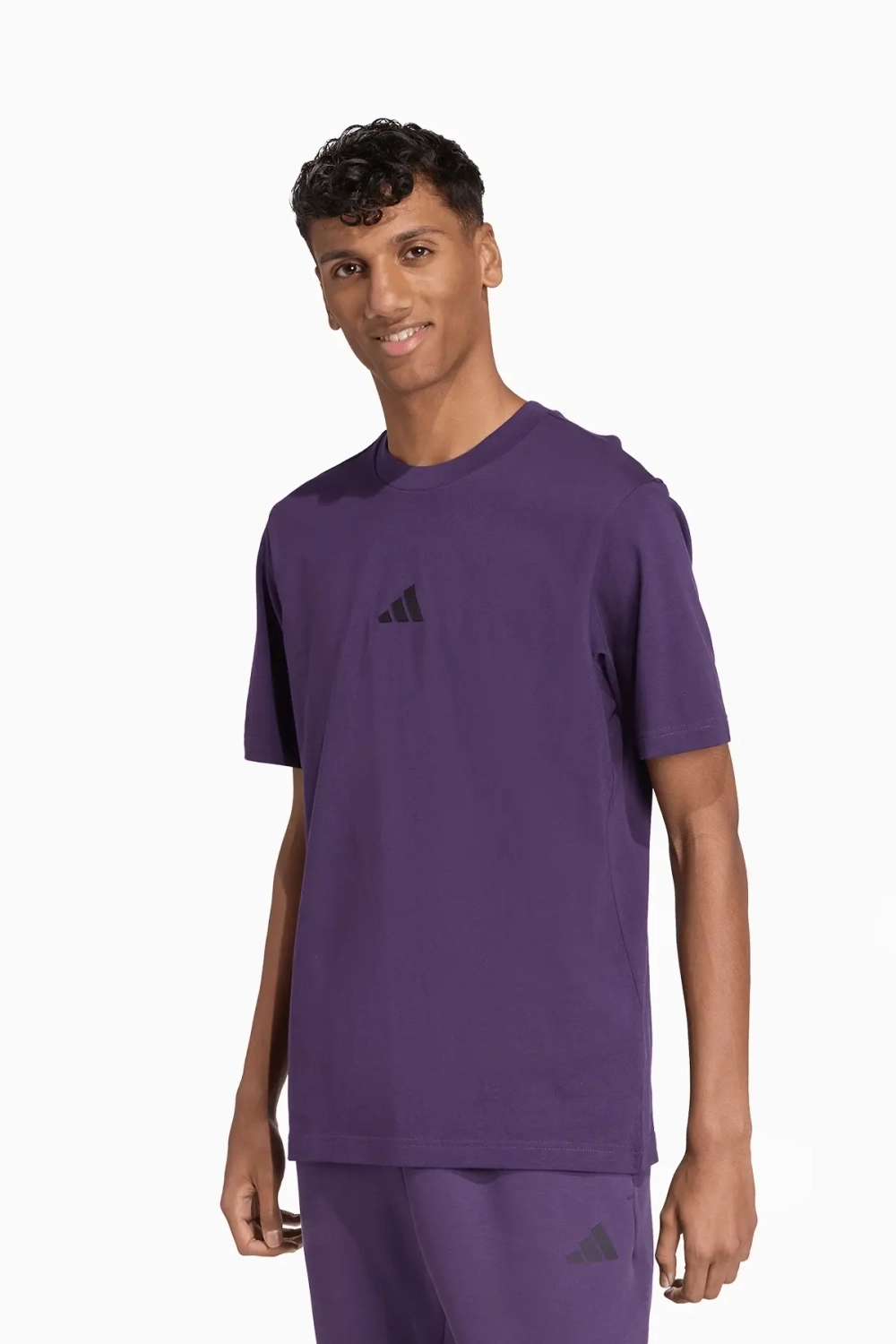 Футболка adidas Essentials Small Logo Single - фиолетовый